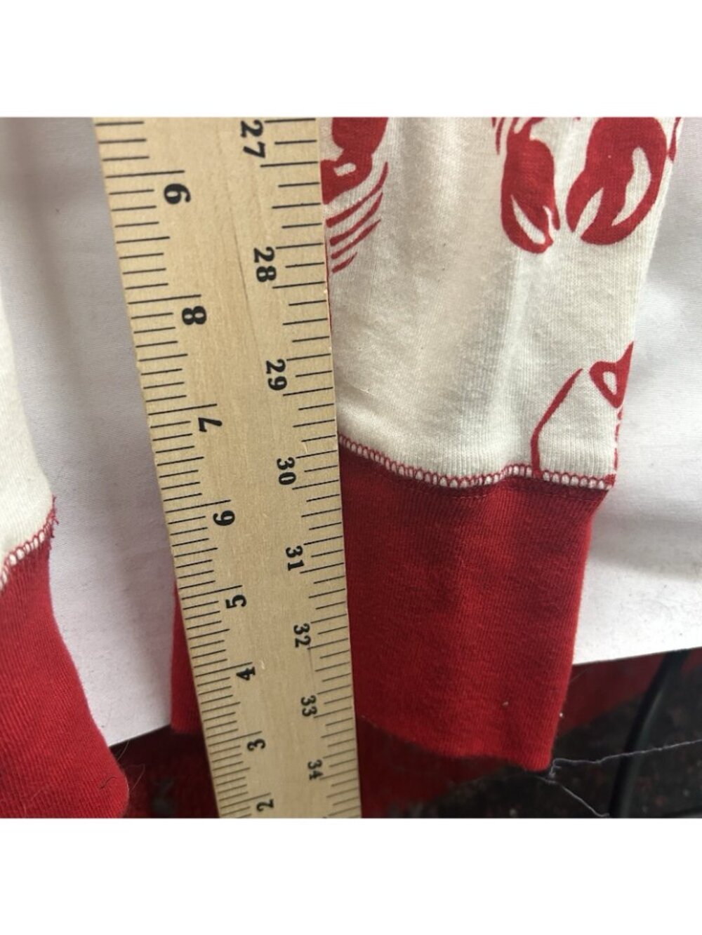 Lazy One Unisex Red White Trap Door Lobster Maine One Piece Pajamas Size Large - Picture 6 of 16